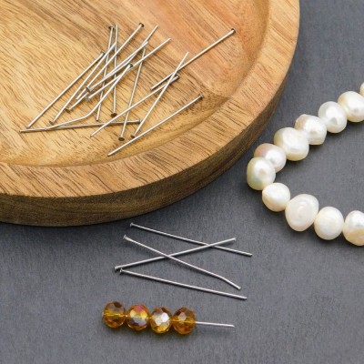 Szpilki gwoździe stal nierdzewna 30x0.7mm ciemno srebrna (10szt.)