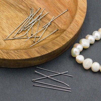 Szpilki gwoździe stal nierdzewna 30x0.7mm ciemno srebrna (10szt.)