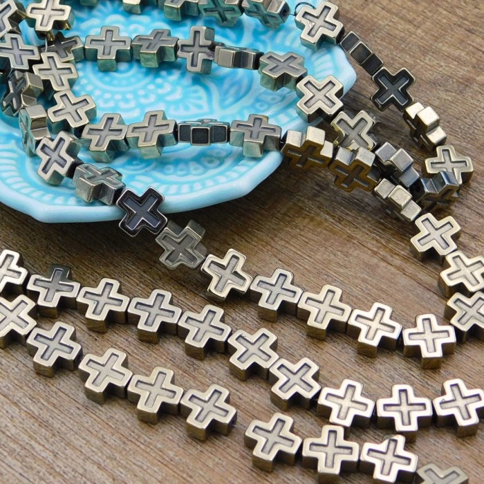 hematyt-krzyzyk-antyczny-braz-koralik-10mm