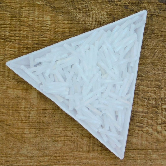 Miyuki Bugle Twist 12x2mm Matted Crystal AB (10gram)