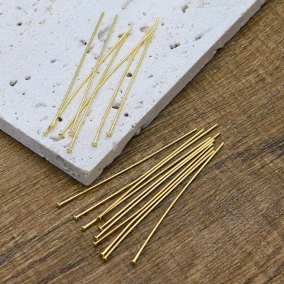 Szpilki gwoździe stal chirurgiczna pozłacana 50x0.7mm (10szt.)