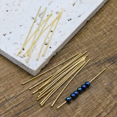 Szpilki gwoździe stal chirurgiczna pozłacana 50x0.7mm (10szt.)