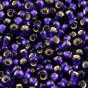 TOHO Round 8/0 Silver-Lined Frosted Cobalt (10g)
