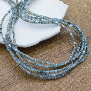 Masa perłowa barwiona oponki 2.5x1.5mm szare (sznur 220szt.)