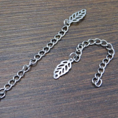 Łańcuszek przedłużka stal chirurgiczna 60mm ciemny srebrny (1szt.)