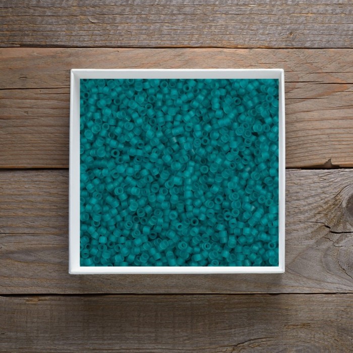 Miyuki Delica 11/0 DB1268 Matted Transparent Caribbean Teal (5gram)