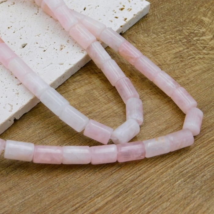 kwarc-rozowy-slupki-kolumny-kamien-naturalny-12x8mm