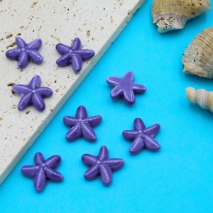 Koralik ceramiczny rozgwiazda 18x17x5.5mm fiołkowy (1szt.)