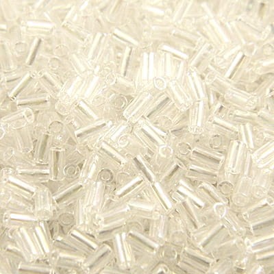 TOHO Bugle 3mm Trans-Rainbow Crystal (1op)