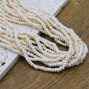  Perły słodkowodne 5-4x3-2mm potato antyczna biel (135szt.) 