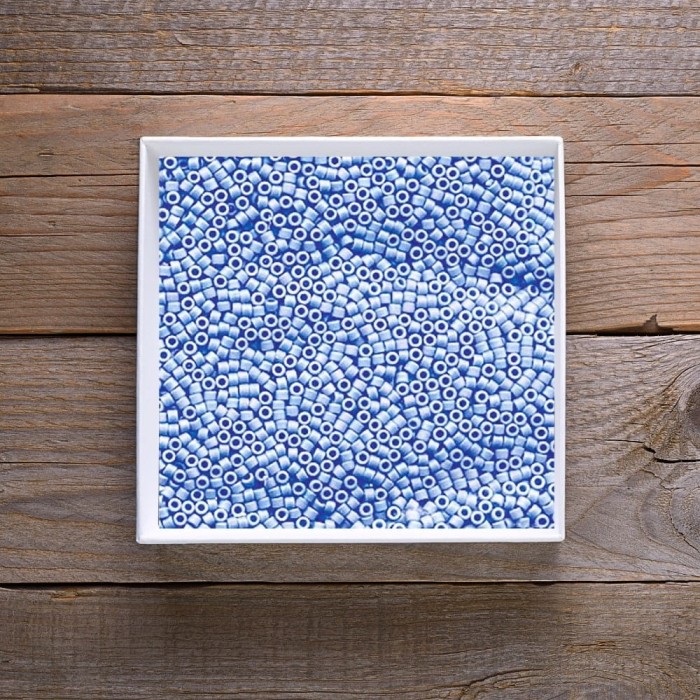 Miyuki Delica 11/0 DB1596 Matted Opaque Agate Blue AB (5gram)