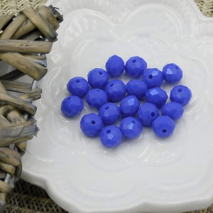 Oponki fasetowane ze szkła 8x6mm błękit królewski (20szt.)