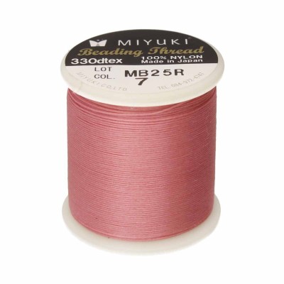Nici Miyuki nylonowe 0.2mm różowe do koralików (szpula 50m)