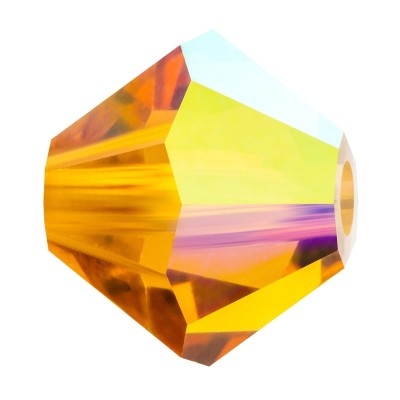 Kryształki Preciosa Bicone 4mm Topaz AB (6szt.)