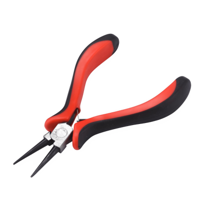 Szczypce jubilerskie okrągłe 125mm czerwono-czarne