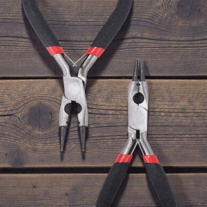 Szczypce jubilerskie 3w1 12.5 cm czarne (1szt.)