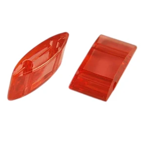 Baza do beadingu z akrylu 17.5x9x5mm czerwona (12szt)