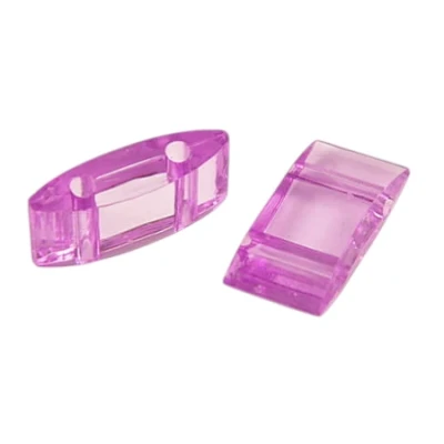 Baza do beadingu z akrylu 17.5x9x5mm purpurowa (12szt) WYPRZEDAŻ