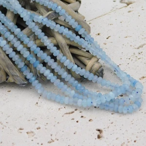 Akwamaryn oponki fasetowane 4x2.5mm (20szt.)