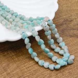 Amazonit serce wypukłe 6x6x2.6mm (4szt.)