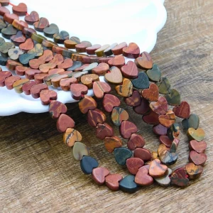 Jaspis picasso serce płaskie 6x6x2.4mm (6szt.)