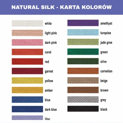 NATURAL SILK - karta kolorow