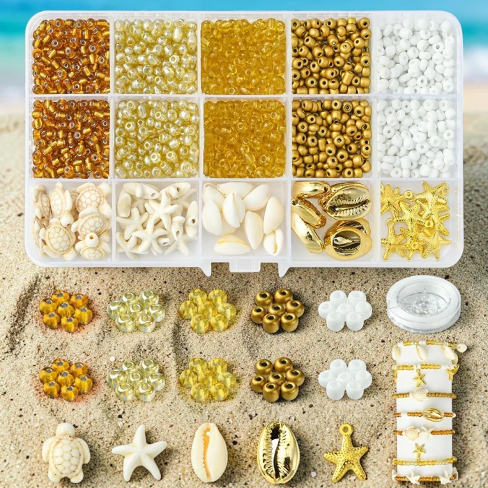 koraliki-turkus-syntetyczny-biale-zolwie-rozgwiazdy