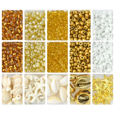 zlote-drobne-koraliki-szklane-do-nawlekania