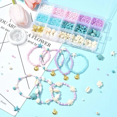 bransoletki-z-muszelkami-zestaw-koralikow-pastelowy