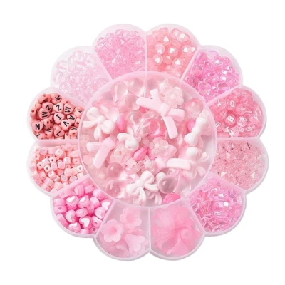 rozowe-koraliki-kokardki-serca-gwiazdki-do-bizuterii