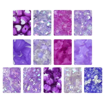 fioletowe-koraliki-akrylowe-motyle-kokardy-kwiatki