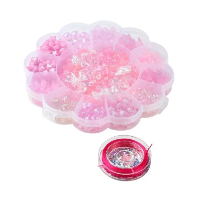 rozowe-koraliki-akrylowe-motyle-kokardy-kwiatki