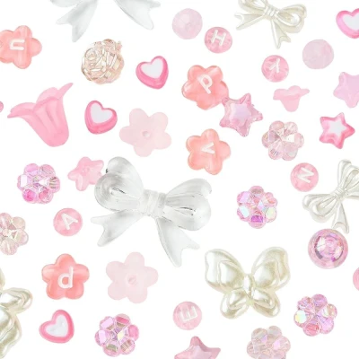 koraliki-literki-alfabet-rozowe-serca-gwiazdki