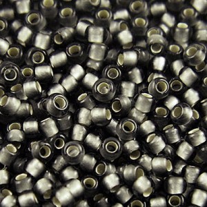 TOHO Round 8/0 Silver-Lined Frosted Gray (10g)