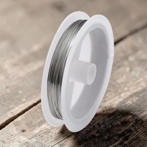 Drut okrągły stal chirurgiczna 0.5mm ciemny srebrny (ok. 20m-szpulka)
