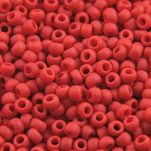 Koraliki TOHO Round 11/0 Opaque-Frosted Cherry (10g)