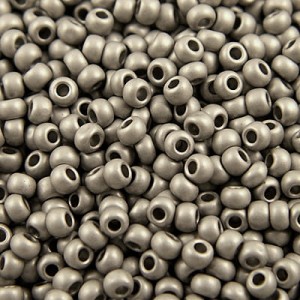 Koraliki TOHO Round 11/0 Metallic Frosted Antique Silver (10g)