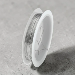 Drut miedziany okrągły 0.5mm srebrny (10m-szpulka)