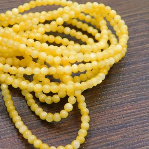 Masa perłowa barwiona kulki 3mm żółte (sznur 125szt.)