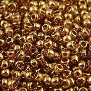 TOHO Round 8/0 Gold-Lustered Transparent Pink (10g)