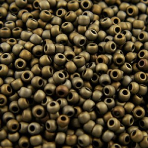 Koraliki TOHO Round 11/0 Frosted Metallic Iris Brown (10g)