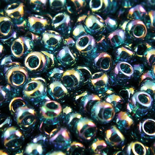 koraliki-szklane-toho-round-11-0-trans-rainbow-teal