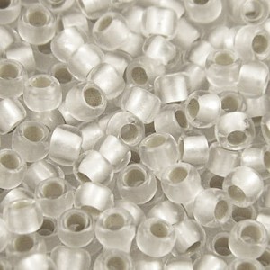 TOHO Round 15/0 Silver-Lined Frosted Crystal (5g)