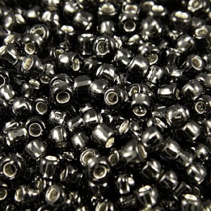 Koraliki TOHO Round 6/0 Dark Silver-Lined Black Diamond (10g)