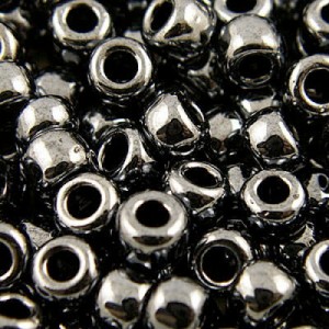 Koraliki TOHO Round 3/0 Metallic Hematite (10g)