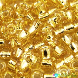 Koraliki TOHO Round 3/0 Silver-Lined Lt.Topaz (10g)