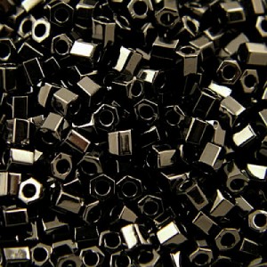 Koraliki TOHO Hex 8/0 Opaque Jet (10g)
