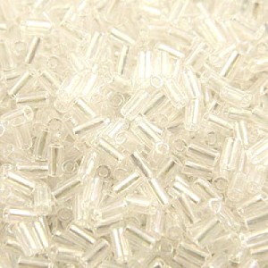 Koraliki TOHO Bugle 3mm Trans-Rainbow Crystal (10g)
