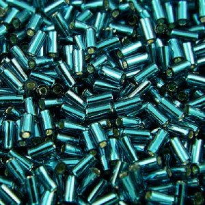 Koraliki TOHO Bugle 3mm Silver-Lined Teal (10g)