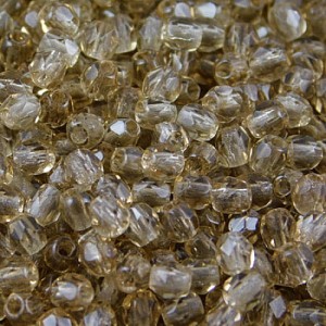 Czeskie koraliki Fire Polish 3mm Smoky Topaz (40szt.)